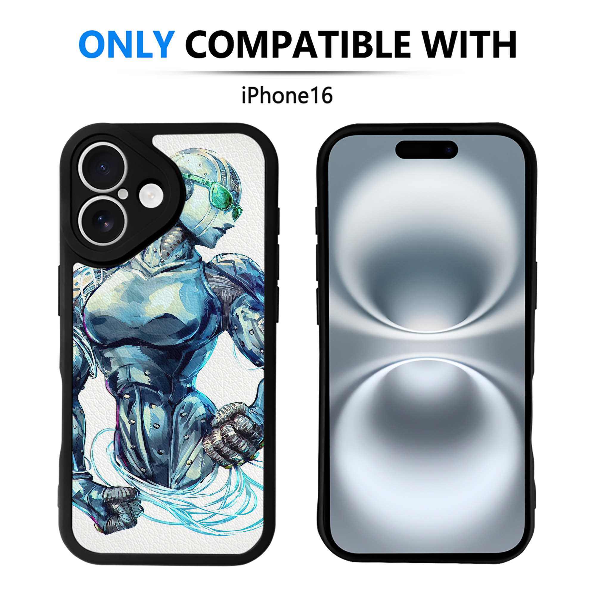 （画像用） ジョジョの奇妙な冒険 JoJo's Bizarre Adventure 【iPhone 16シリーズ対応】シリコンスマホケース（レザー調） 材質：シリコン